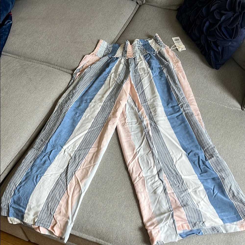 Striped Blue and Pink Palazzo Pants